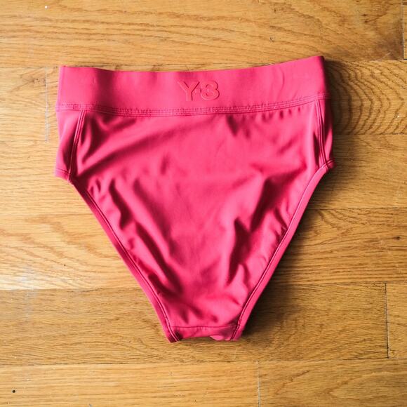 Adidas Y-3 Yohji Yamamoto Red High-Waisted Bikini Bottoms Women’s‎ XS Swimwear - Picture 4 of 4